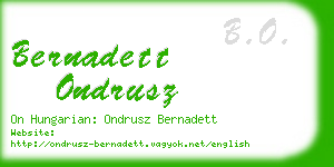 bernadett ondrusz business card